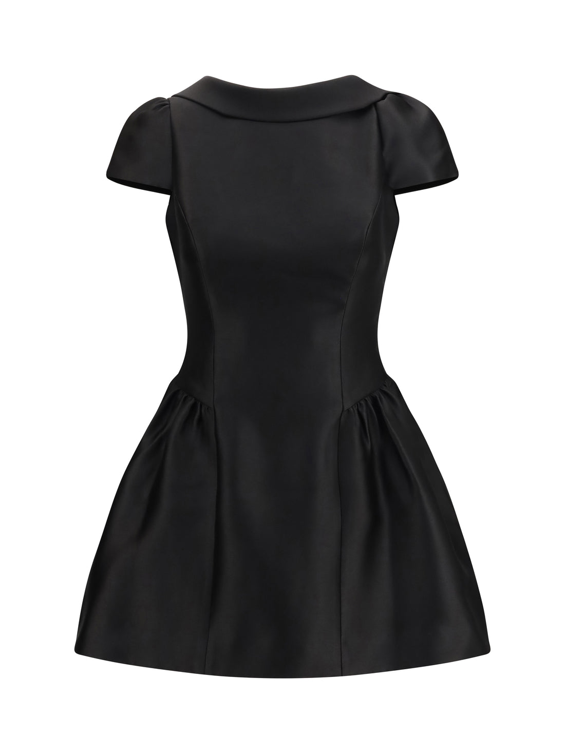 SELF-PORTRAIT 8 short taffeta dress with collar