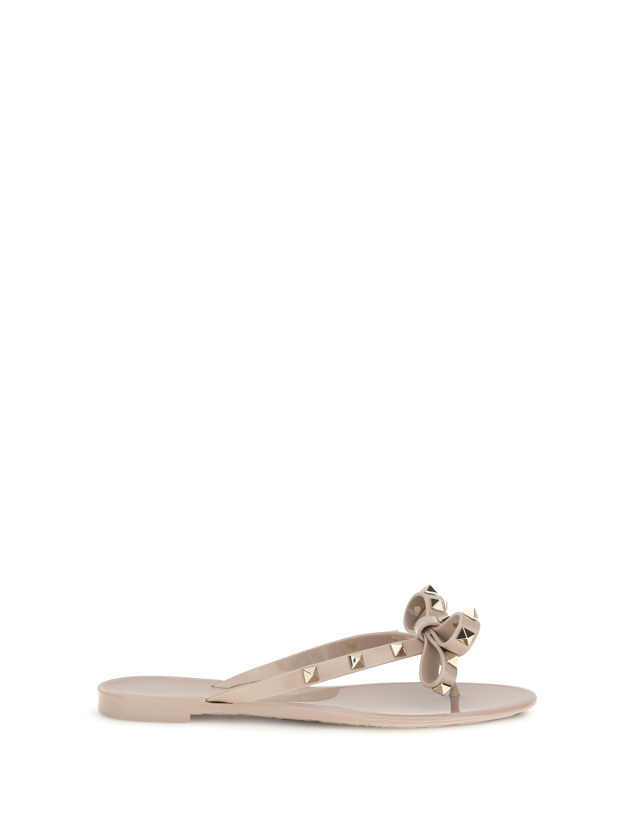 rockstud flip-flop sandals in pvc