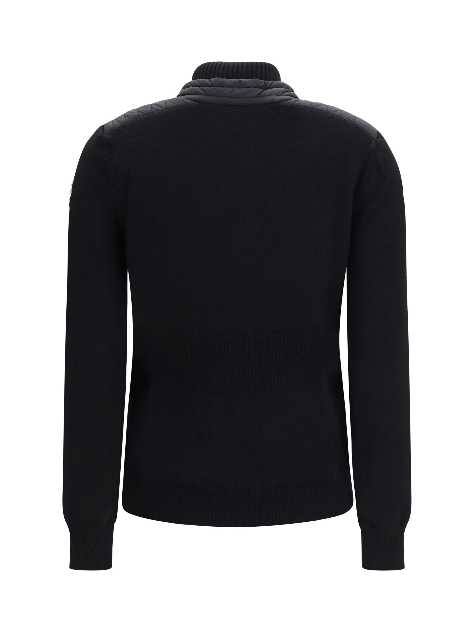 padded wool-blend cardigan