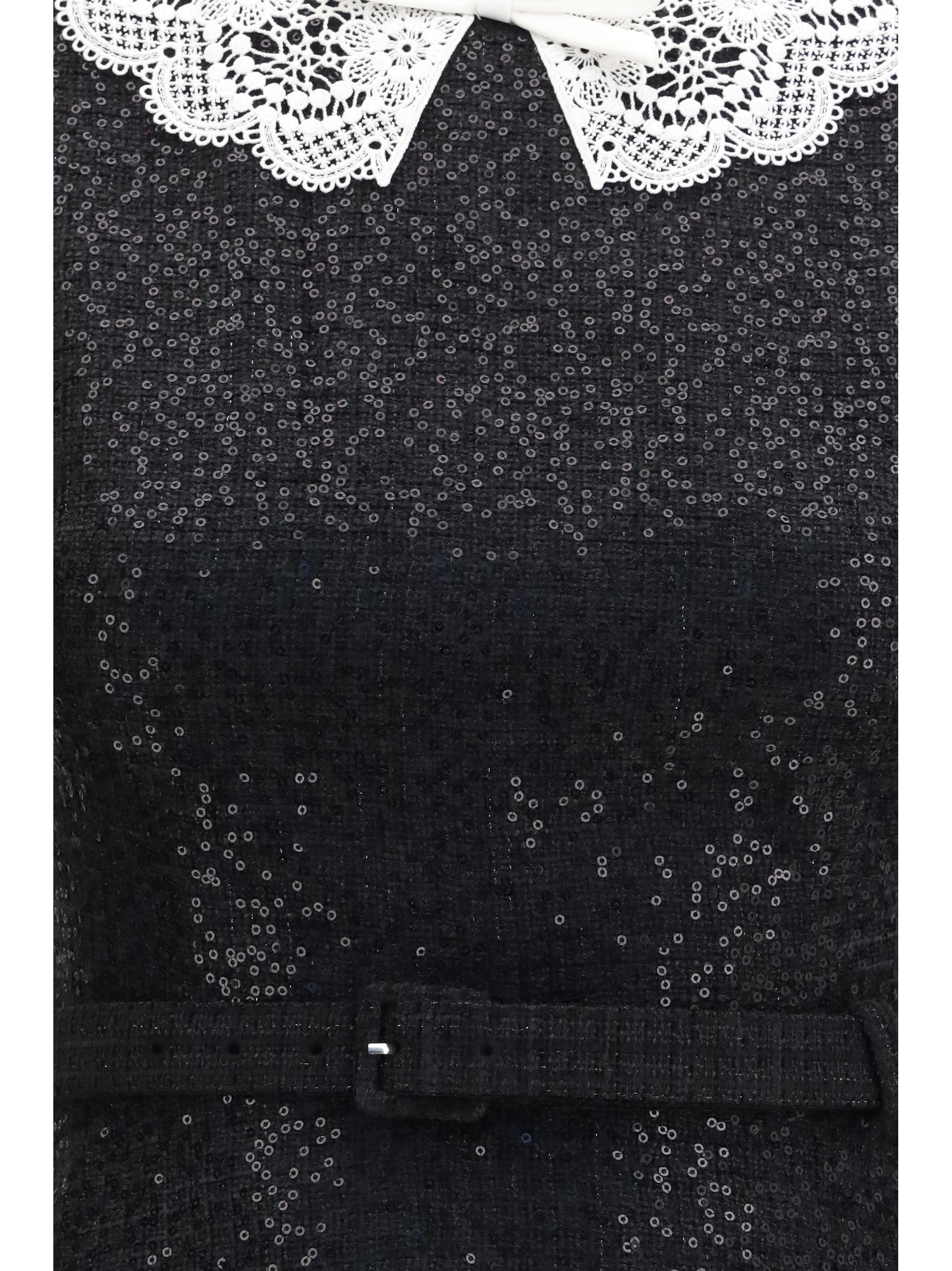 sequin bouclé dress