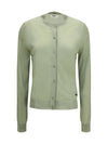 cardigan crewneck in viscose with embroidered logo