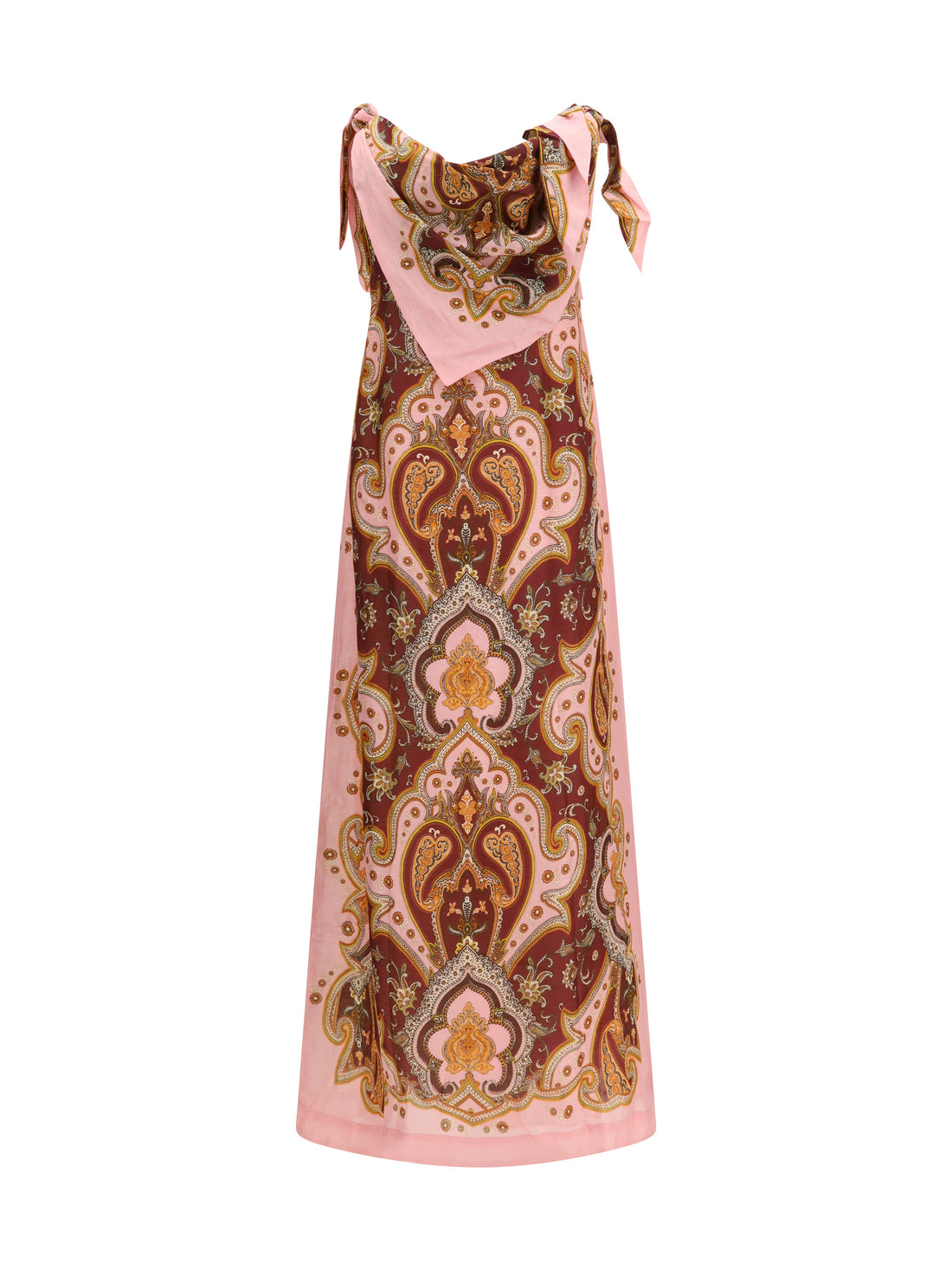 ALEMAIS 6 porter linen-blend dress with bandana detail
