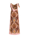 porter linen-blend dress with bandana detail