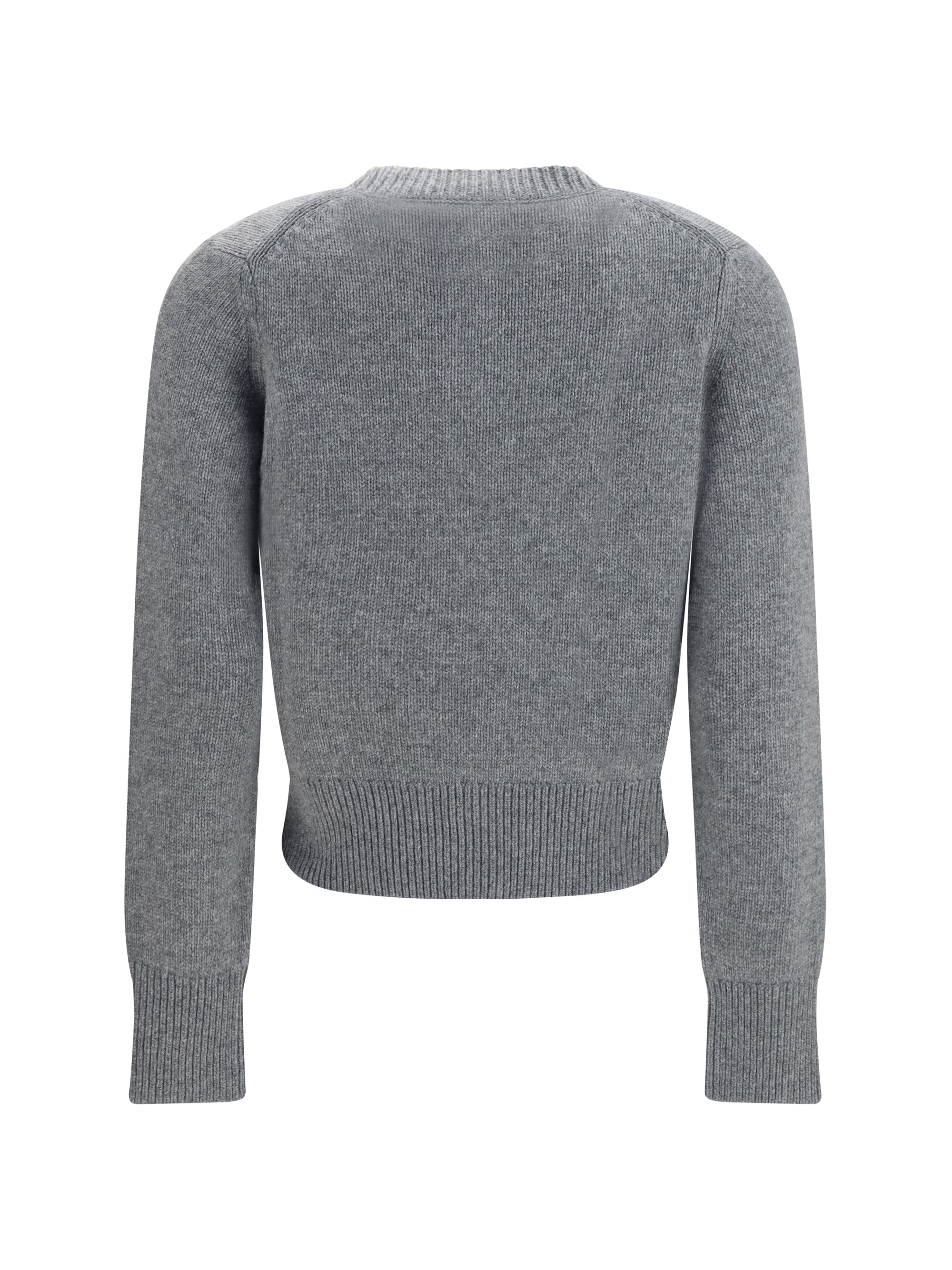 wool and cashmere equestrian knight logo cardigan