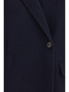 single-breasted wool and cashmere jacket