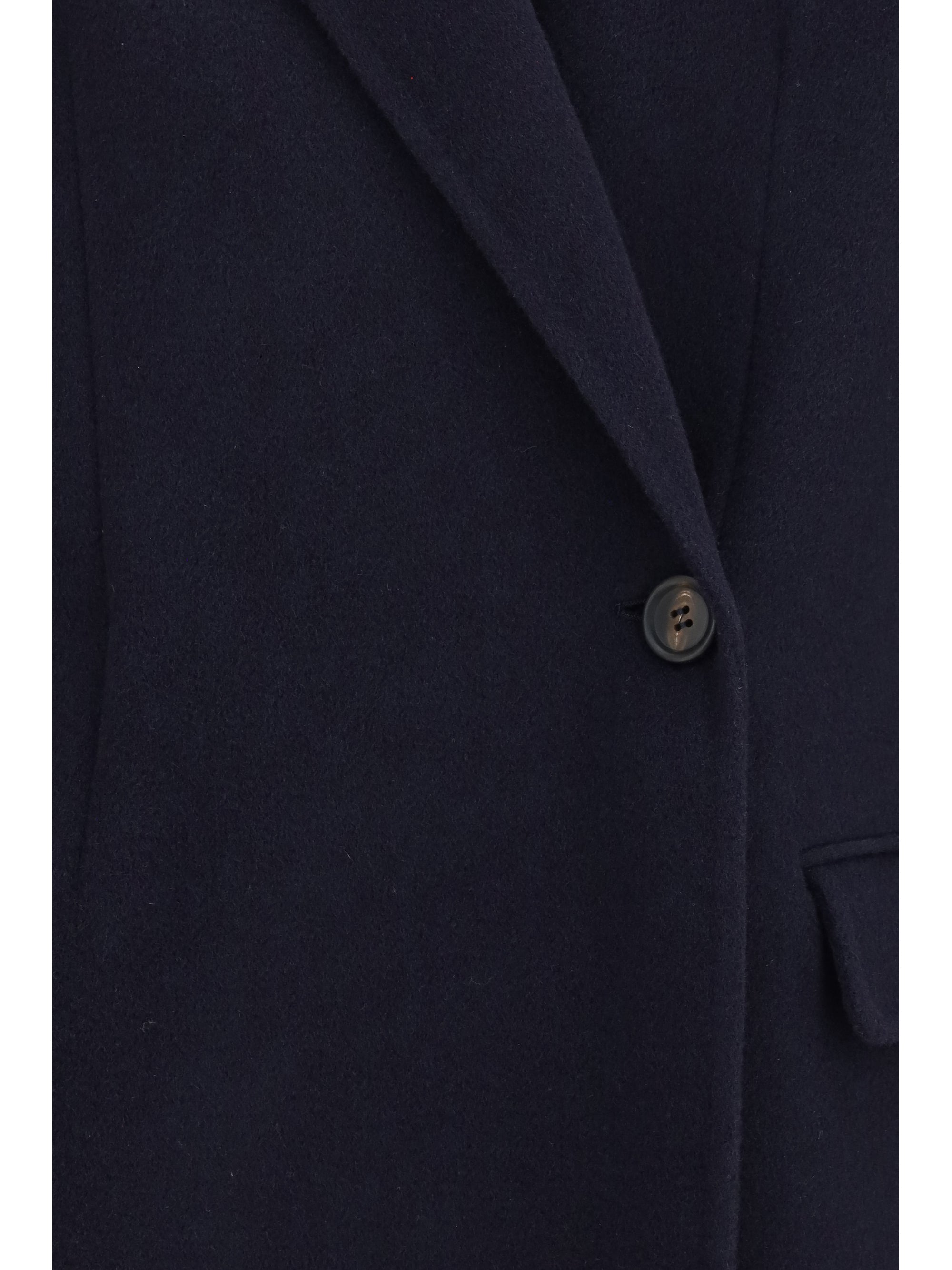 single-breasted wool and cashmere jacket