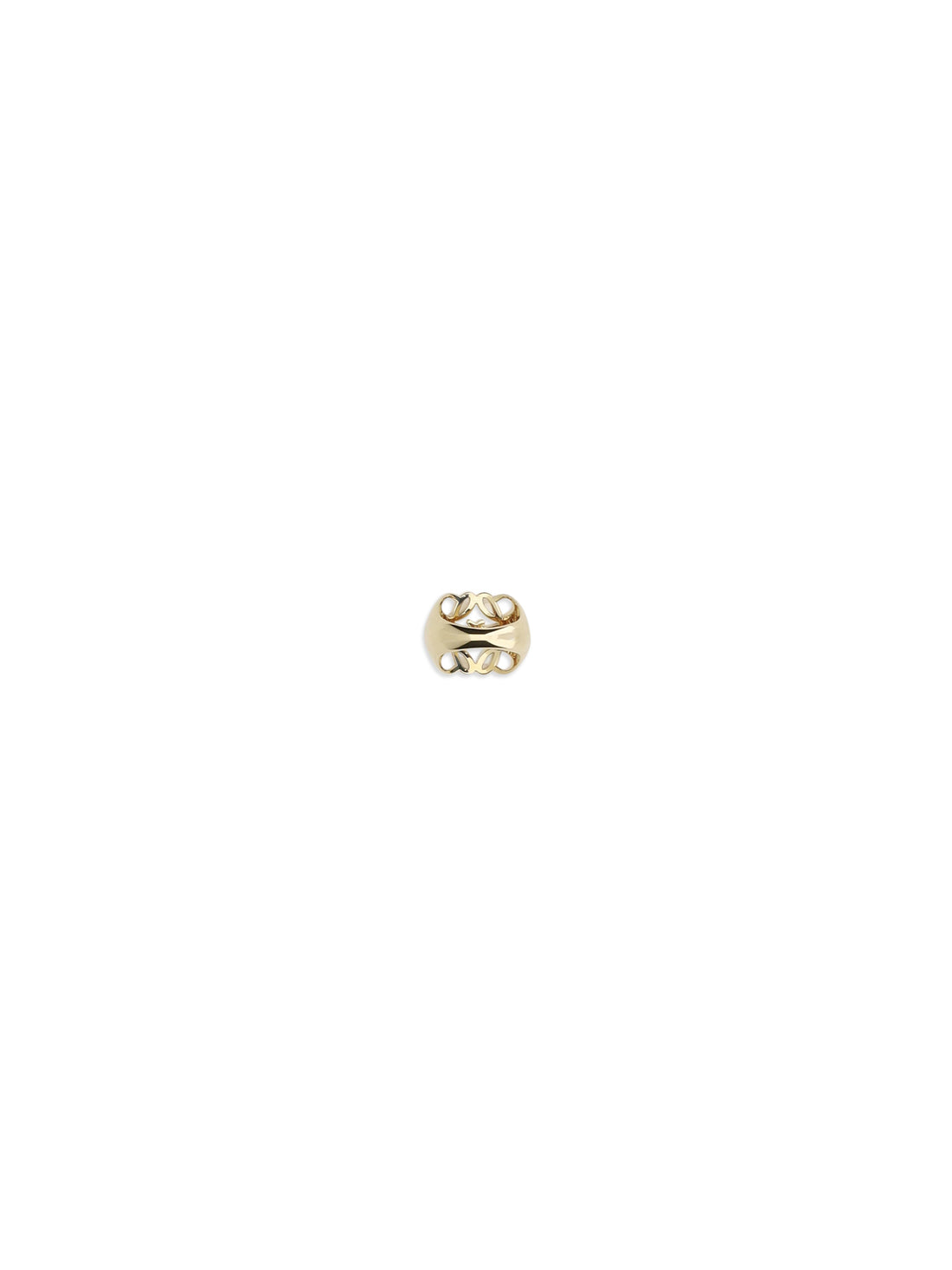 LOEWE 9 anagram bombé signet ring