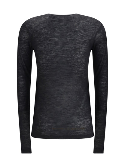 SAINT LAURENT M short-sleeved t-shirt in cashmere and silk 
