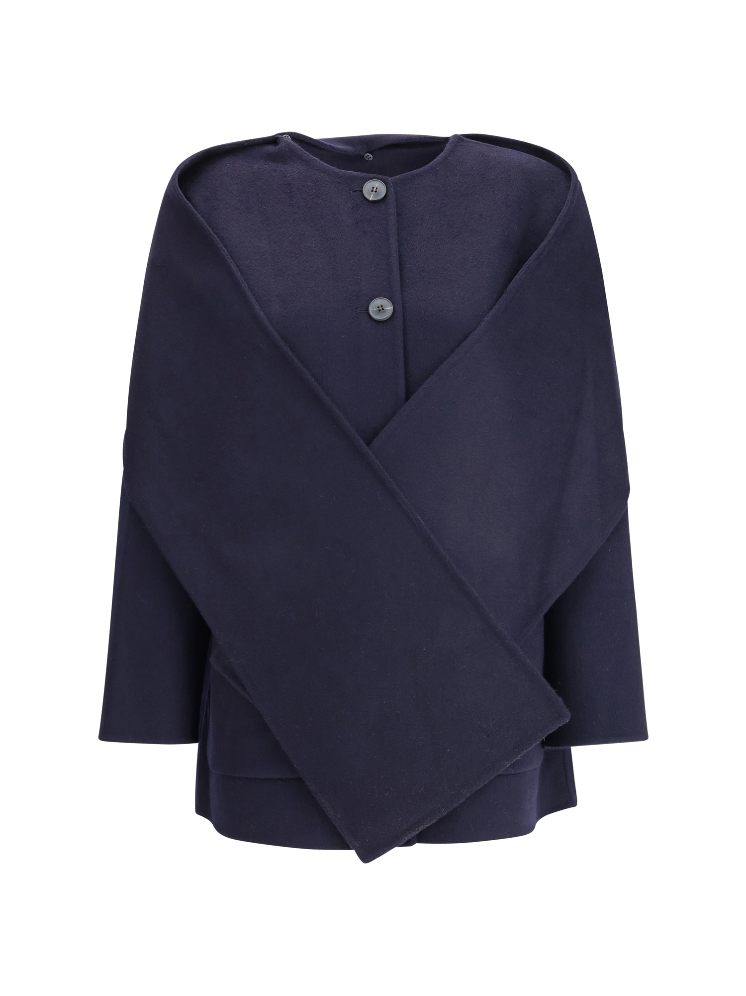 DYNAMIS STUDIO 40 wool scarf coat