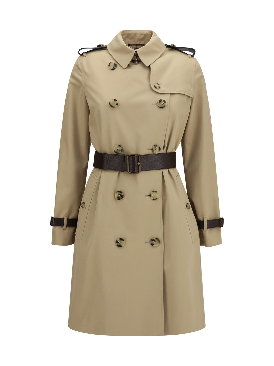 BURBERRY 6 kensington midi leather trench