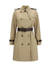 kensington midi leather trench
