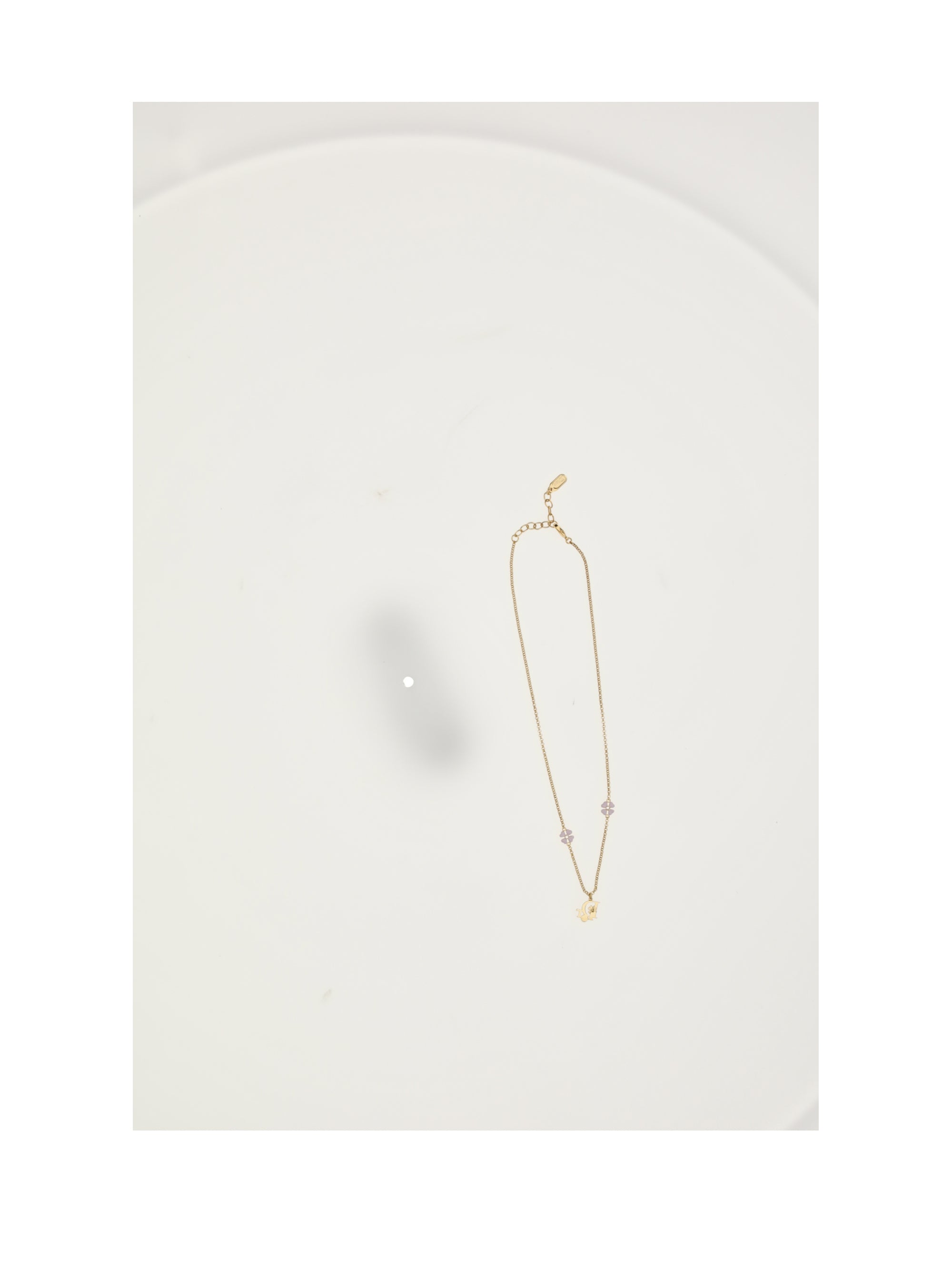 dior signature clover necklace