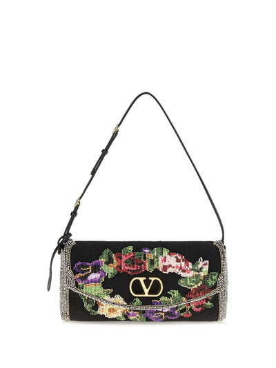 small embroidered devain shoulder bag
