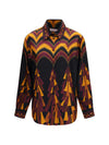 silk shirt in baiadera print