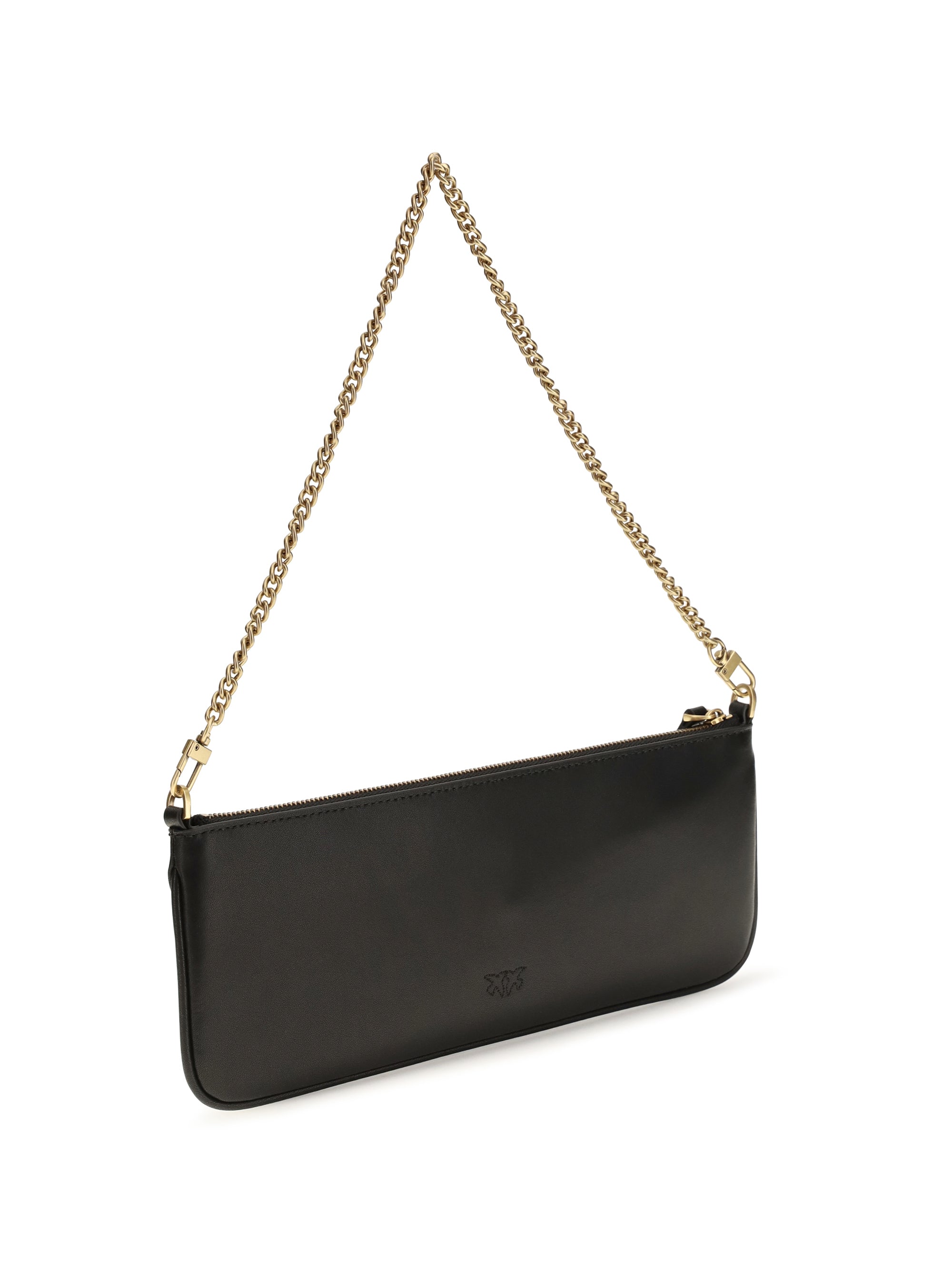 horizontal flat leather shoulder bag