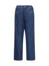 lightweight wide-leg denim pants