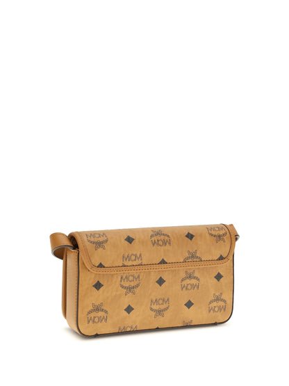 MCM OS printed canvas shoulder bag