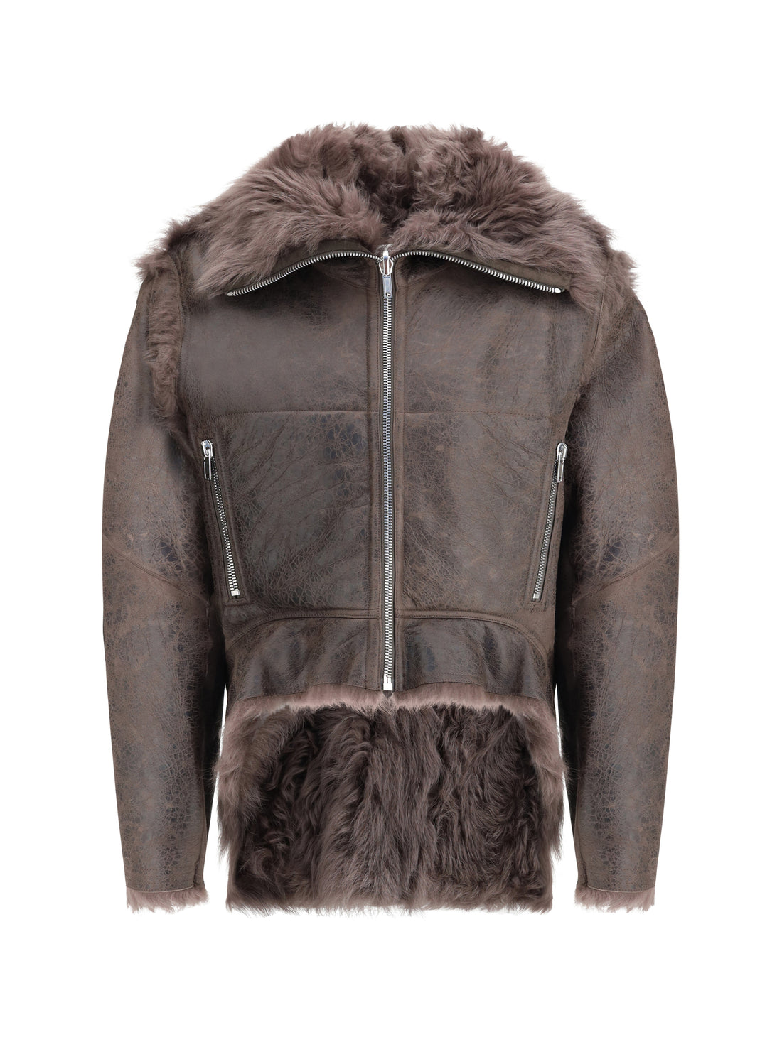RICK OWENS 42 exploder shearling jacket 