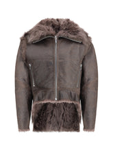 RICK OWENS 42 exploder shearling jacket 
