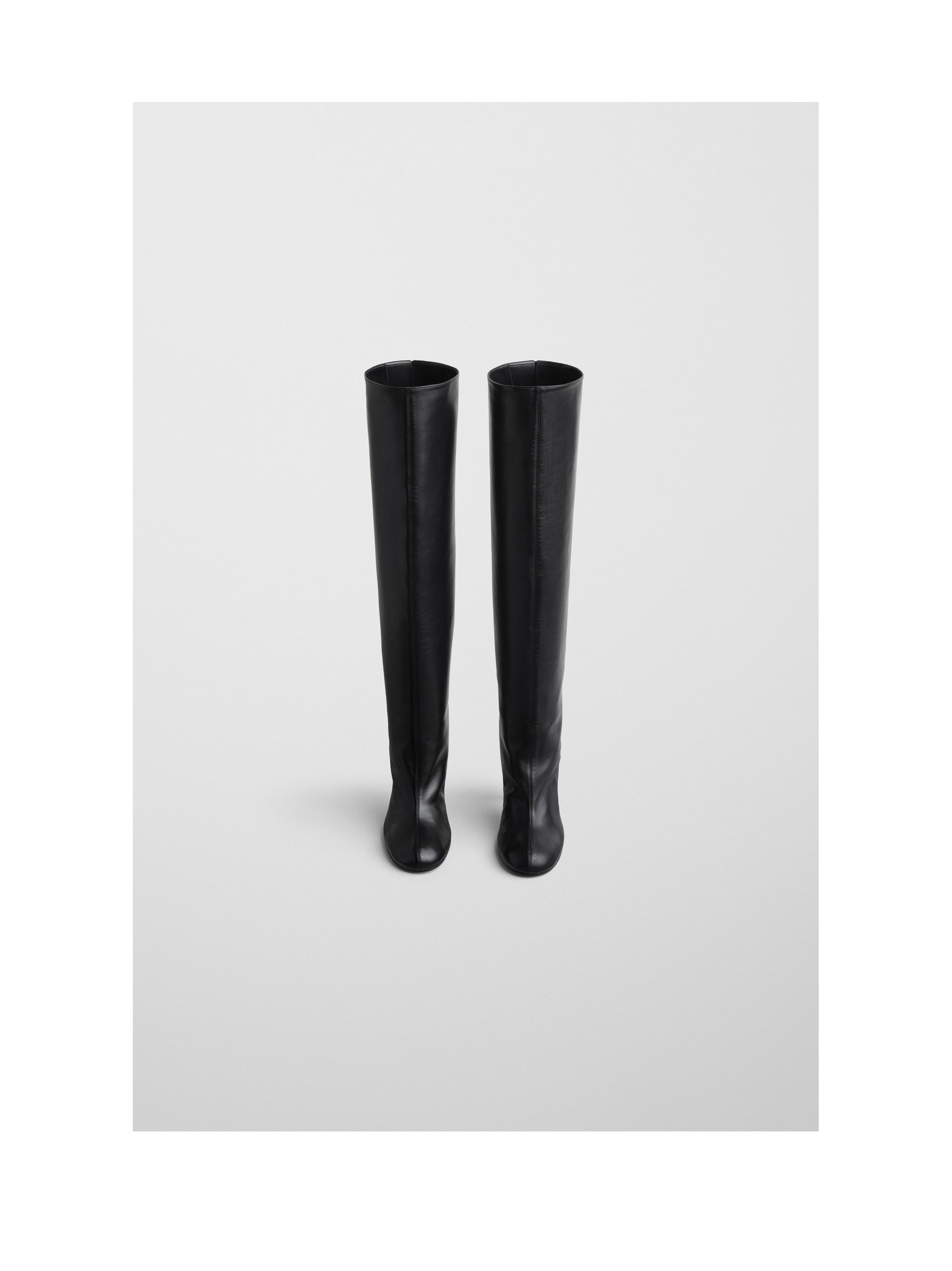 leather knee-high boots