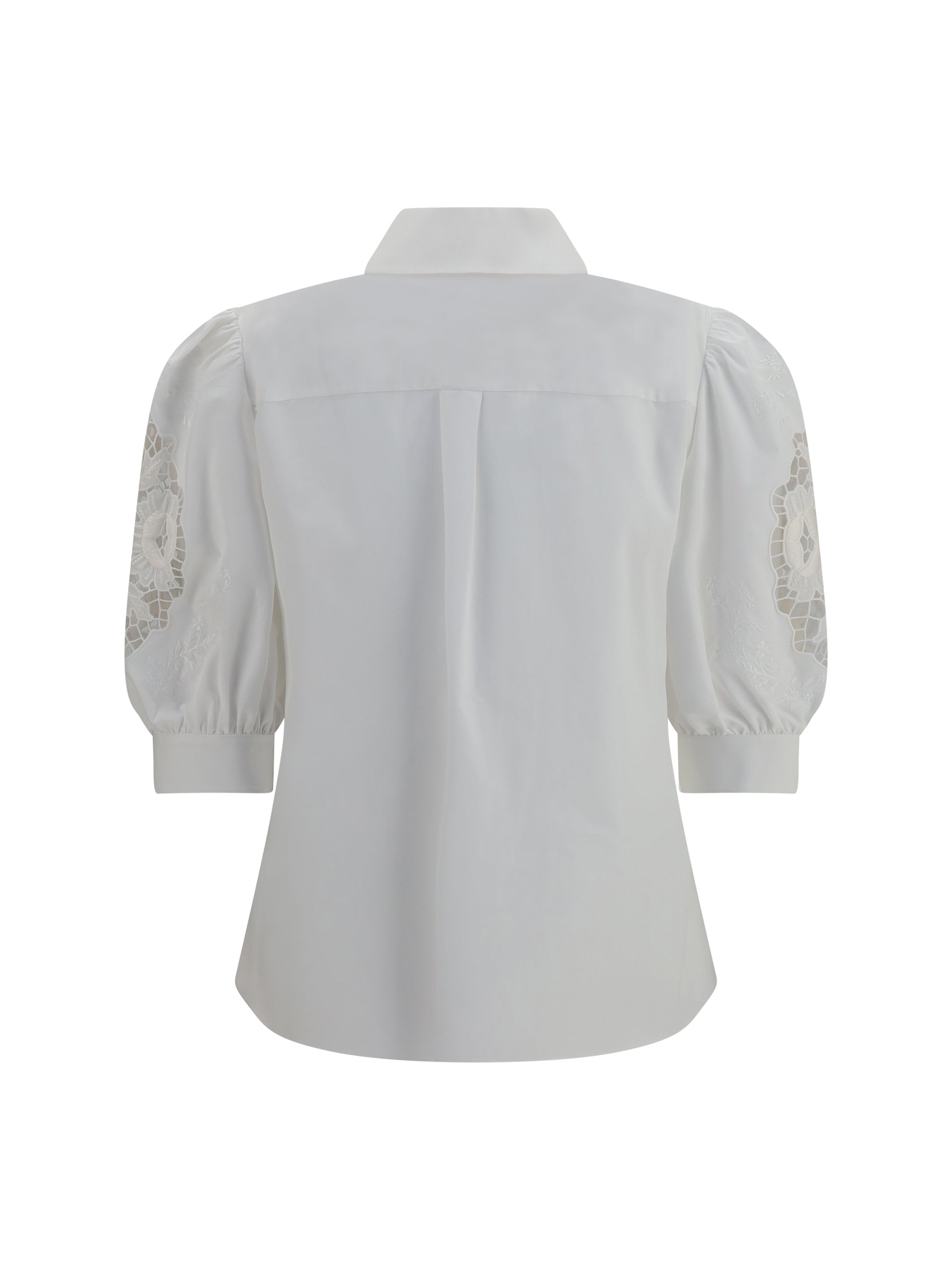 shirt with sangallo lace sleeves