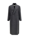 long double-breasted wool coat