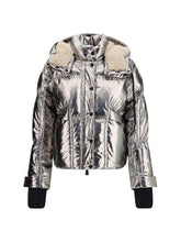 MONCLER GRENOBLE 2 calaque metallic hooded down ski jacket