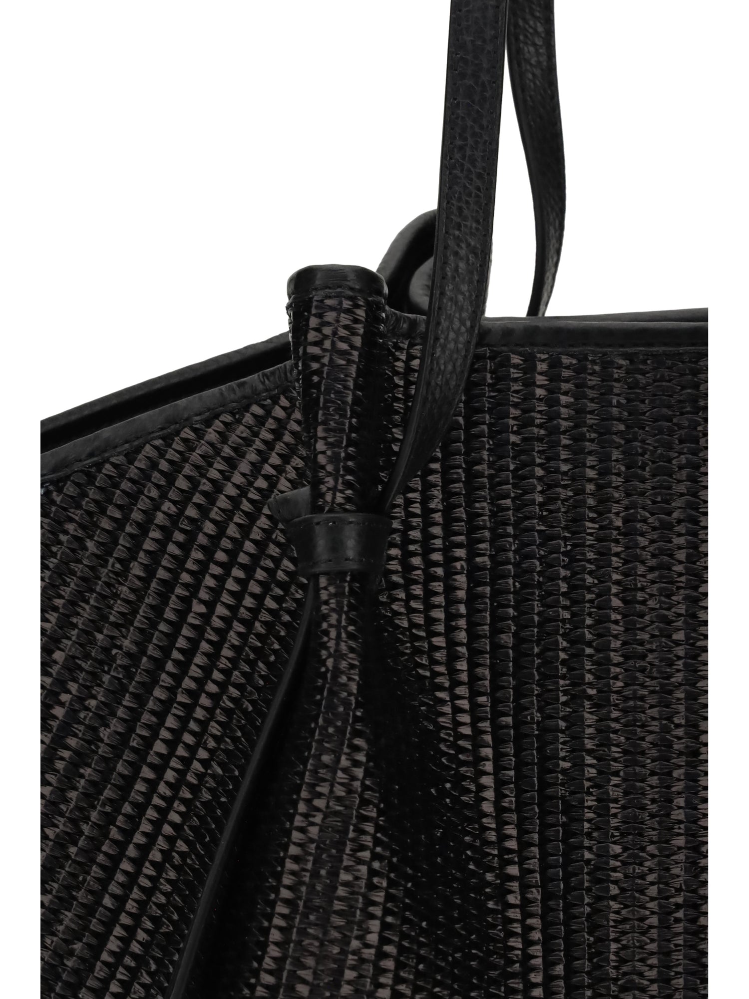 YUZEFI OS large raffia mochi shoulder bag