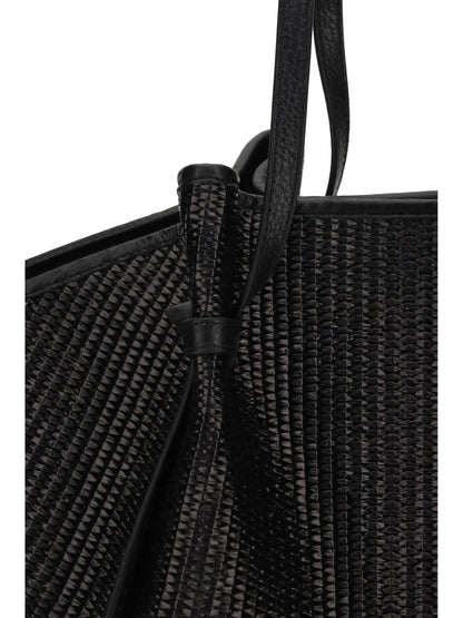 YUZEFI OS large raffia mochi shoulder bag