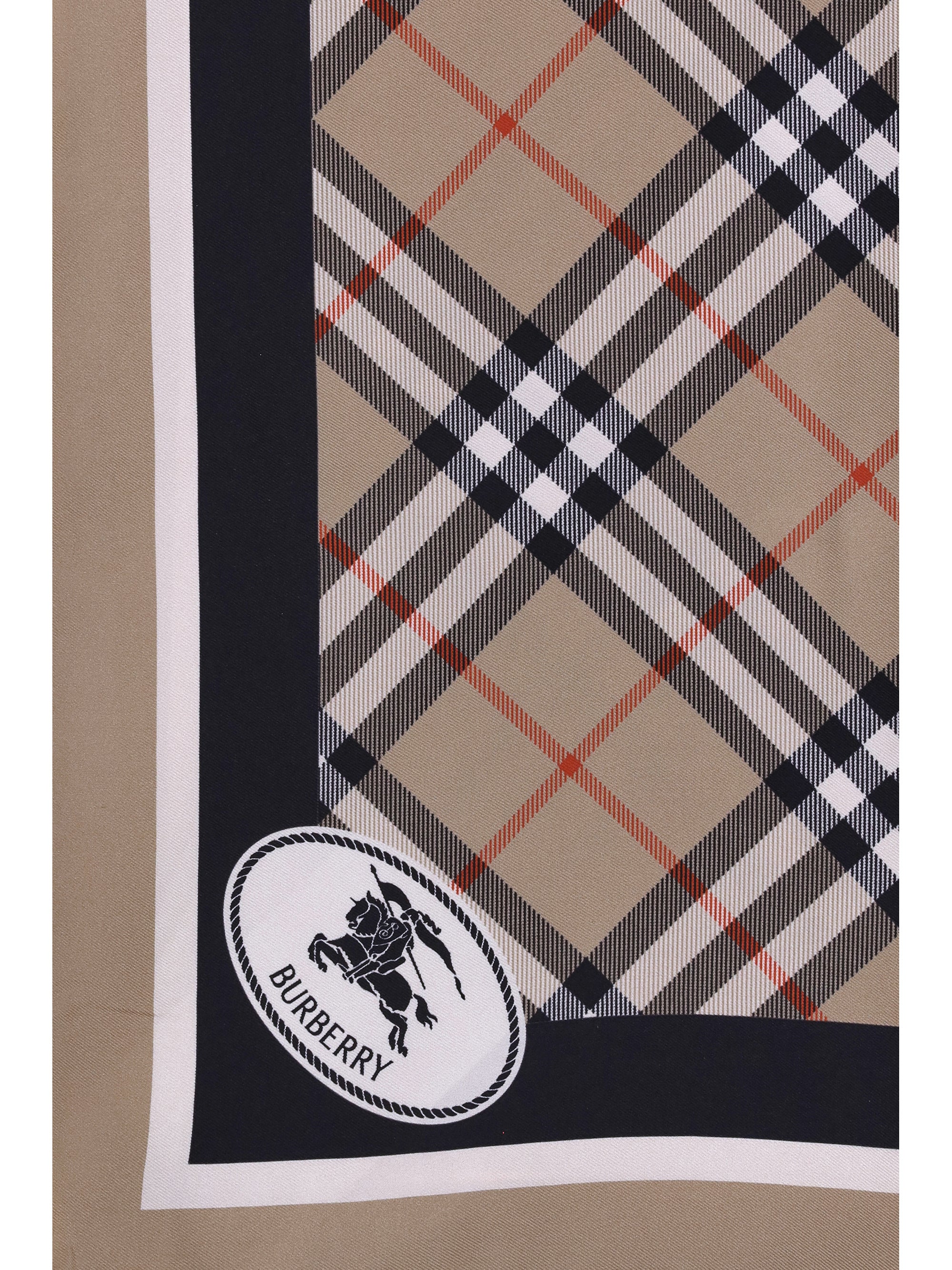 silk check scarf