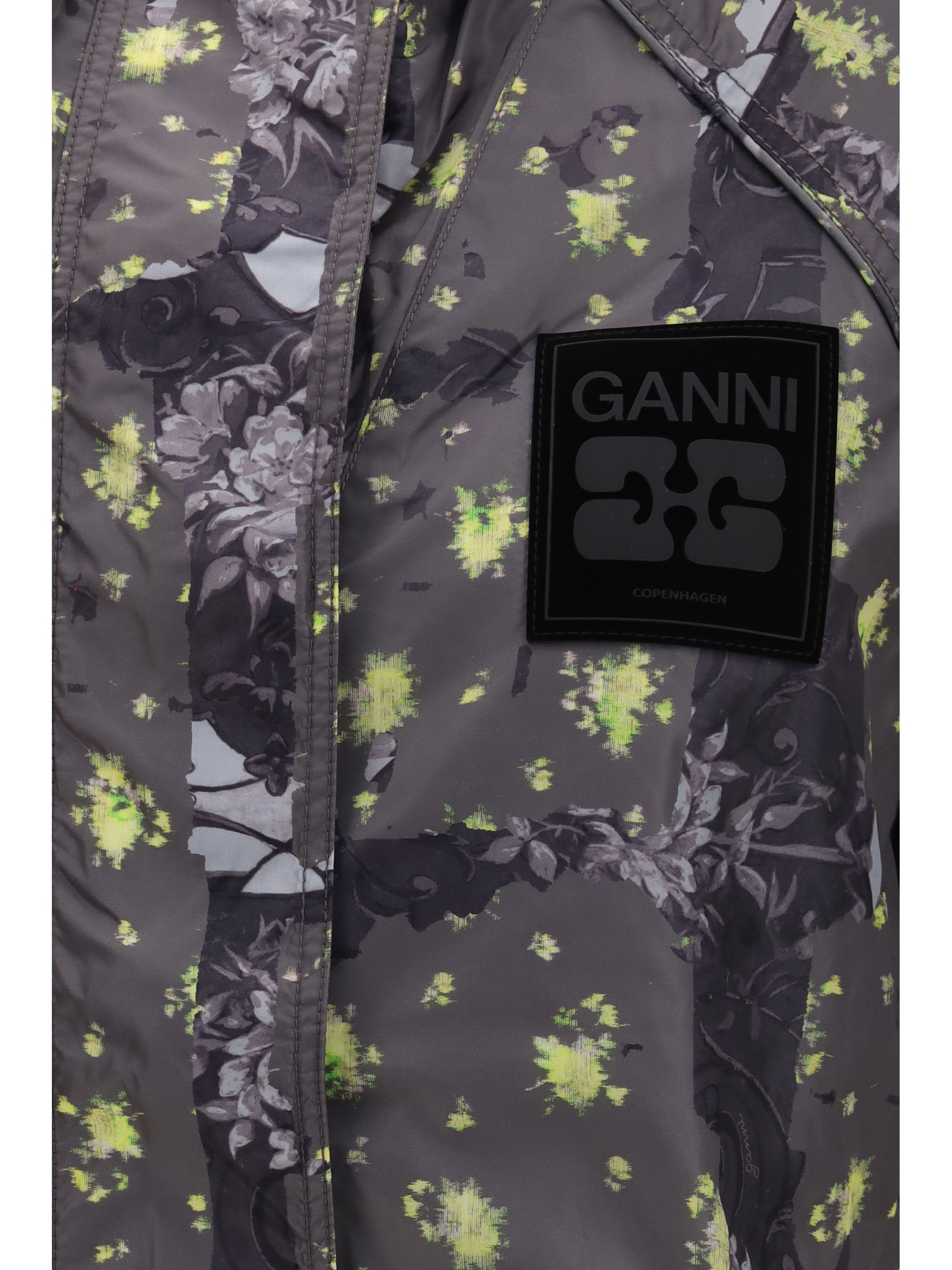 ultralight nylon jacket with floral print