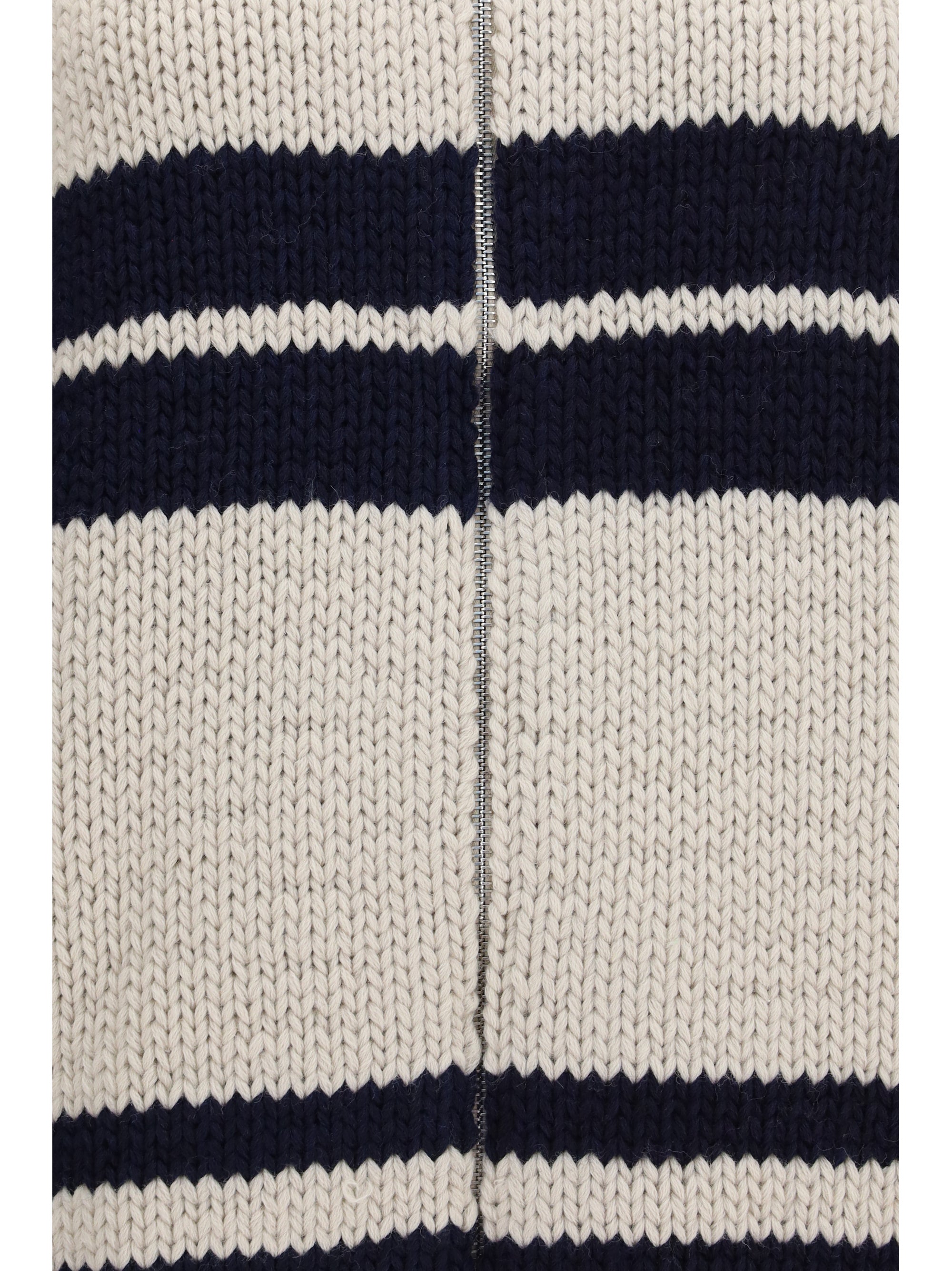wool zip cardigan