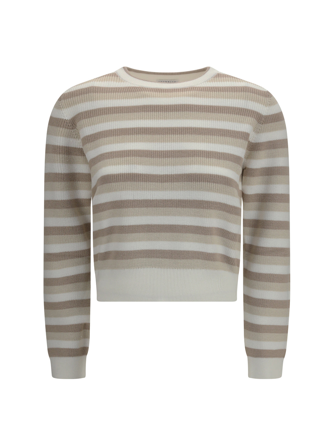 BRUNELLO CUCINELLI M ribbed striped cotton sweater 