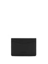 grained leather card holder