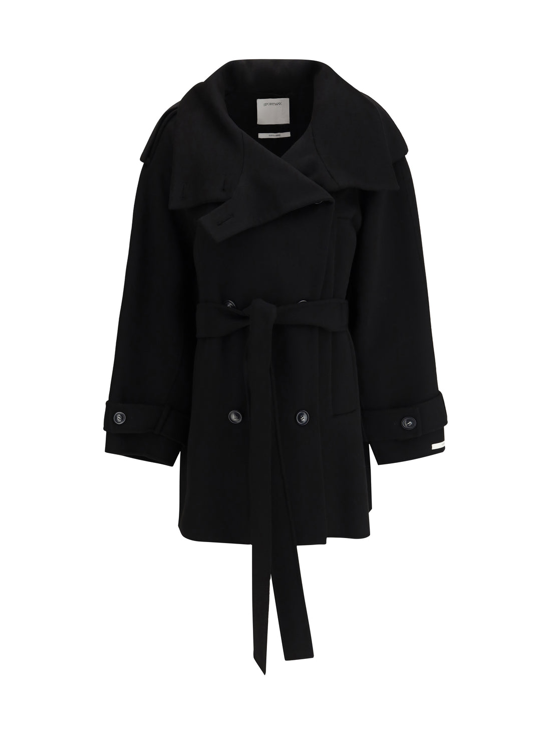 MAX MARA SPORTMAX 38 short wool trench coat 
