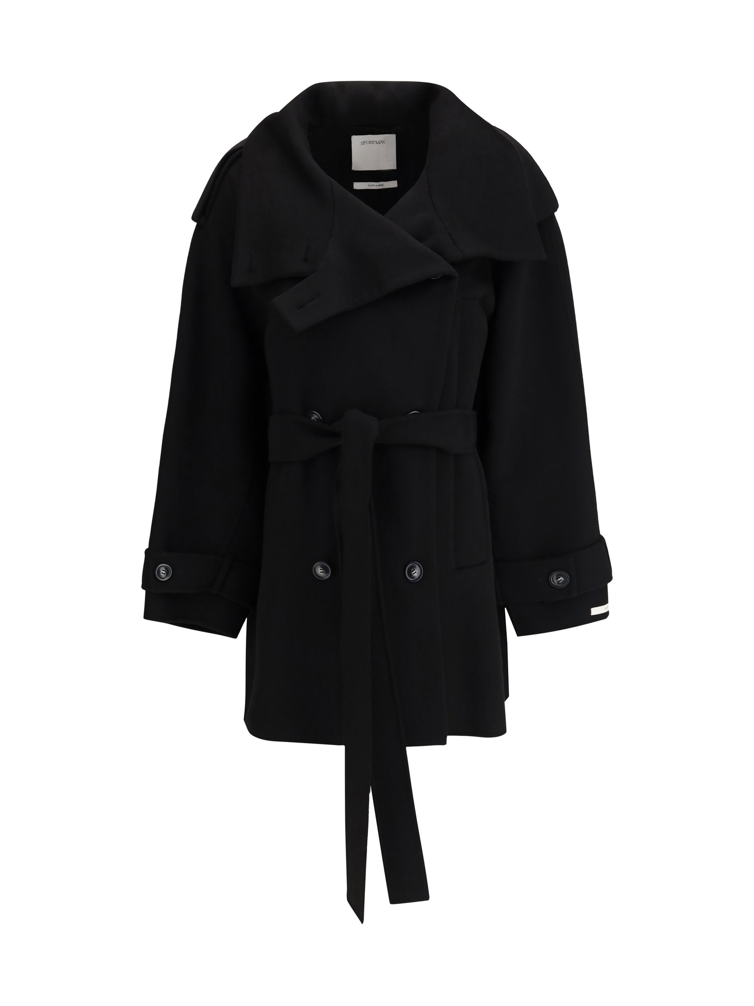 MAX MARA SPORTMAX 38 short wool trench coat 