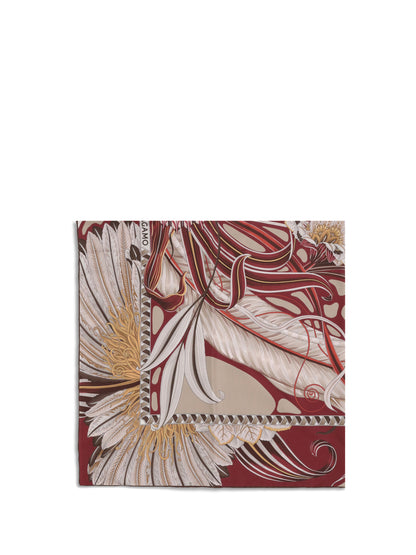 FERRAGAMO OS giada print silk scarf