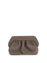 THEMOIRÈ OS bios suede clutch bag