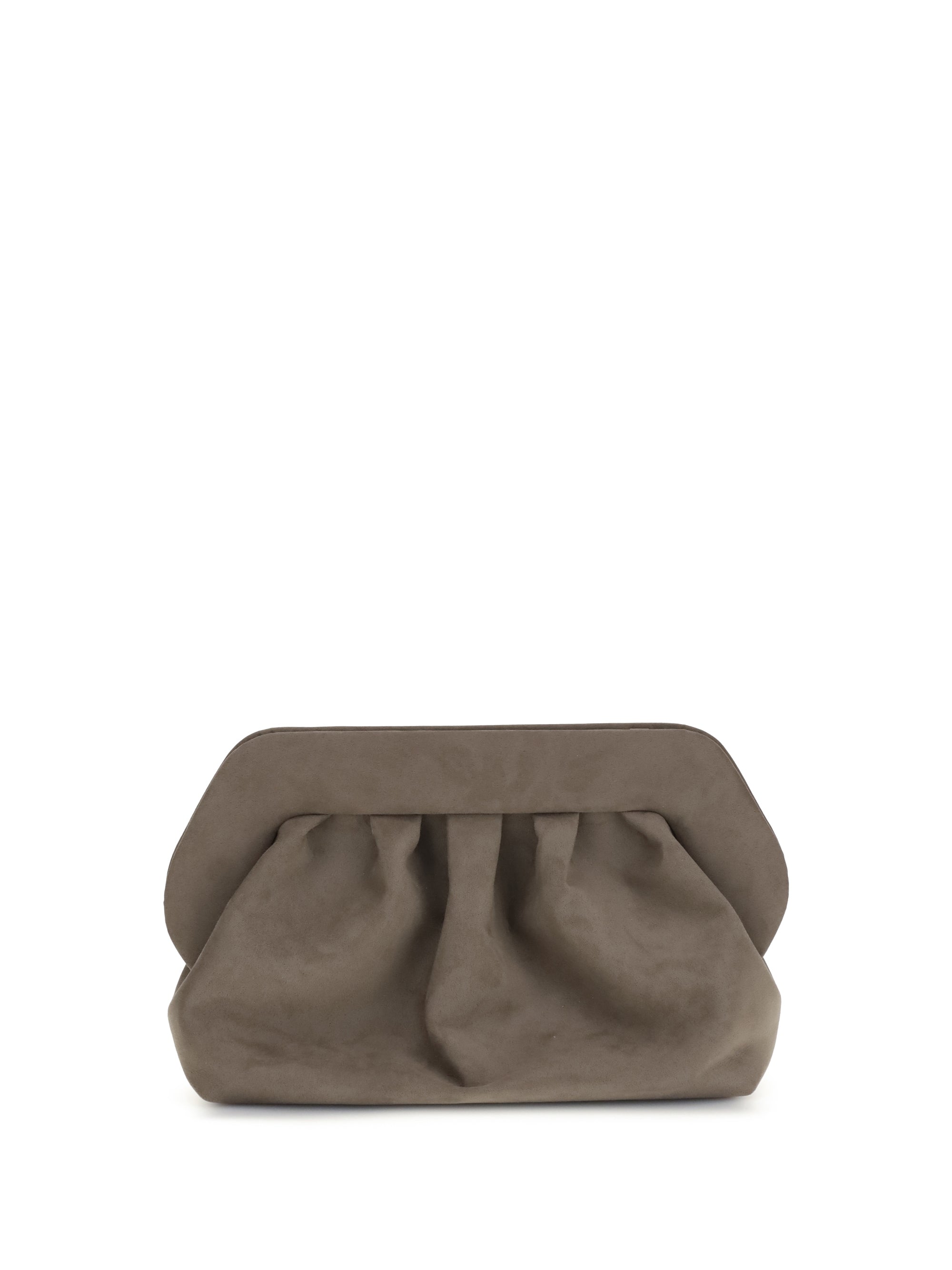 bios suede clutch bag
