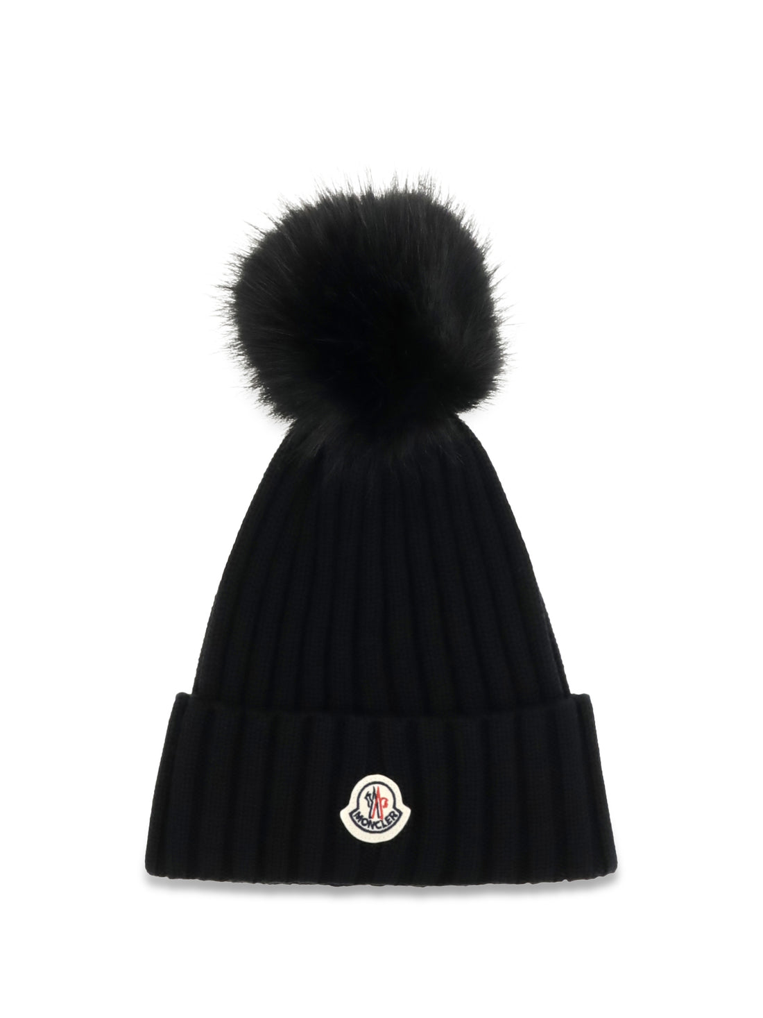 MONCLER OS wool hat with pon pon