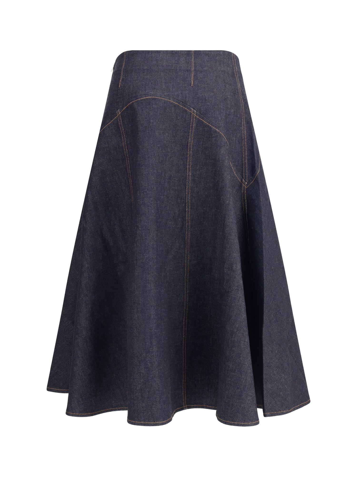 JACQUEMUS 27 denim midi skirt 