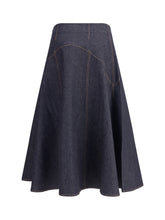 JACQUEMUS 27 denim midi skirt 