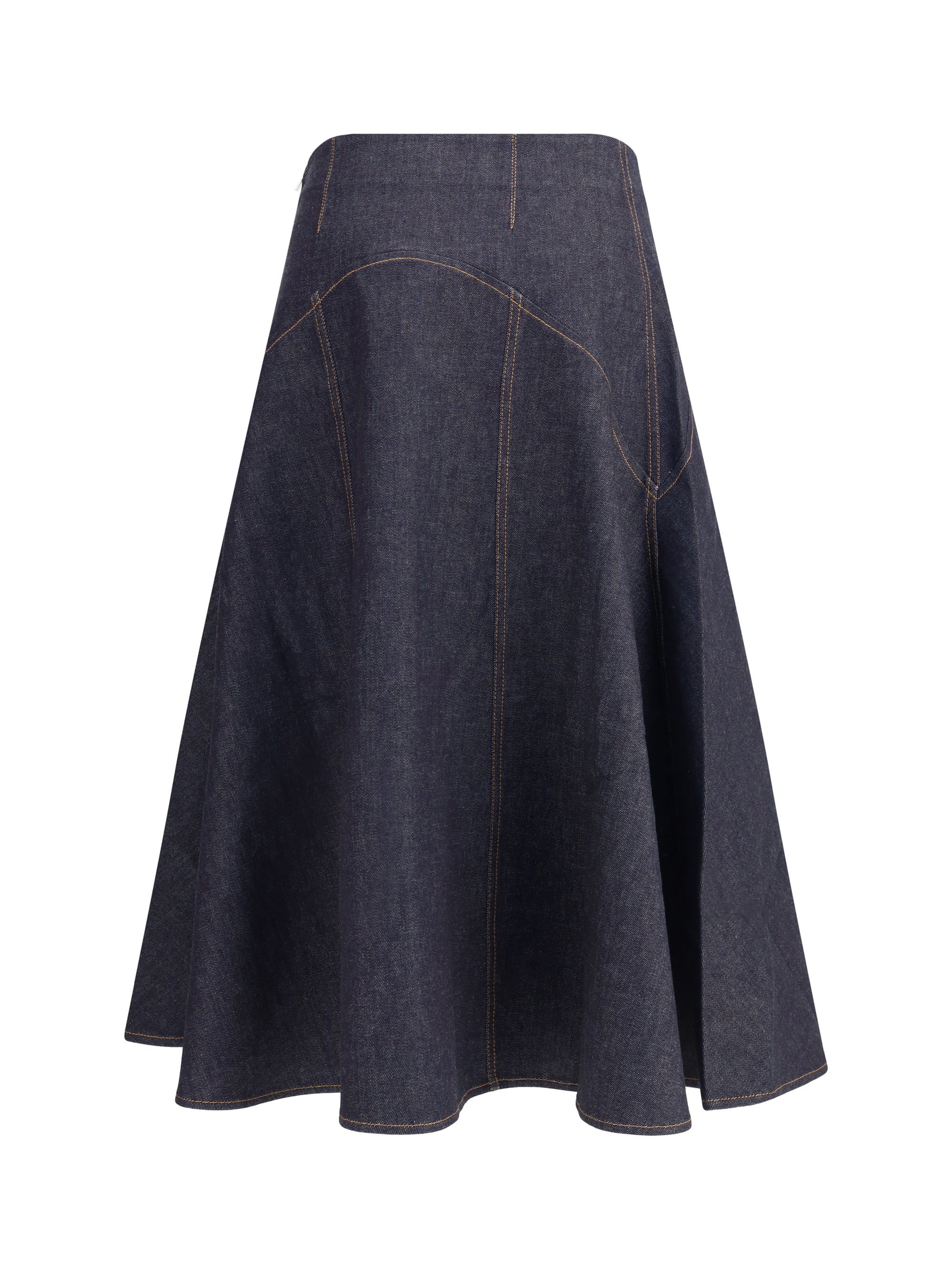 JACQUEMUS 27 denim midi skirt 