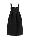 duchesse satin midi dress with corset