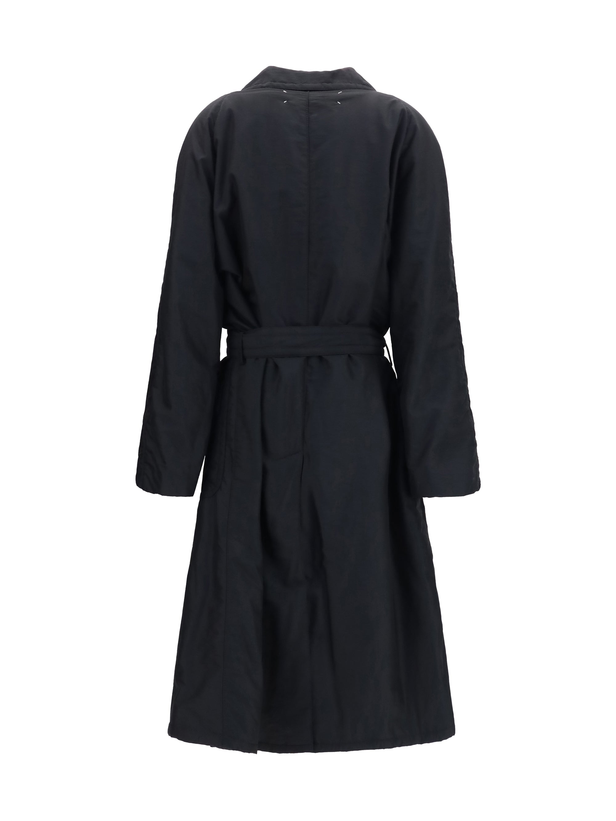 double-breasted belted coat