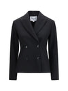 lightweight wool double-breasted jacket