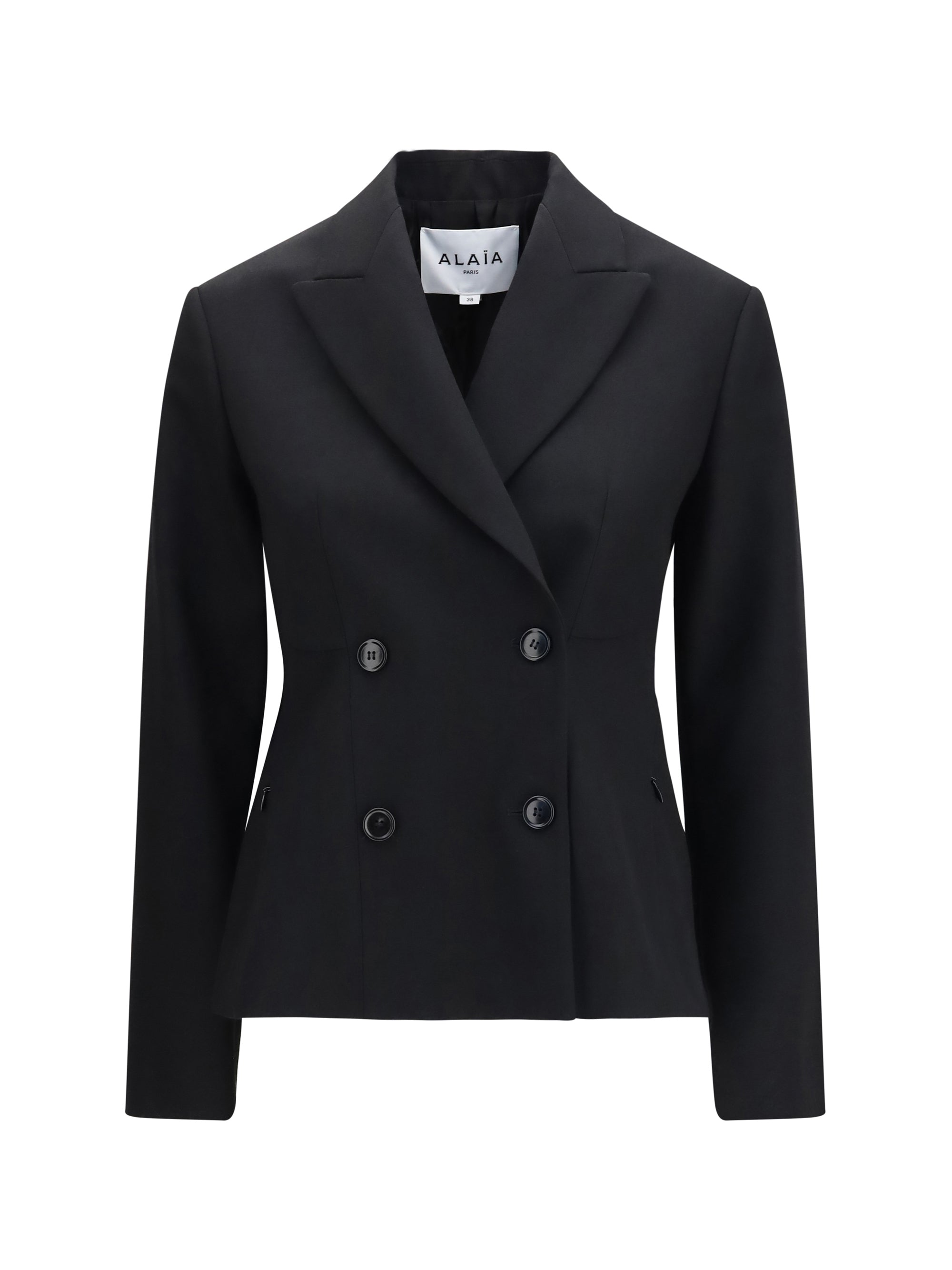 lightweight wool double-breasted jacket