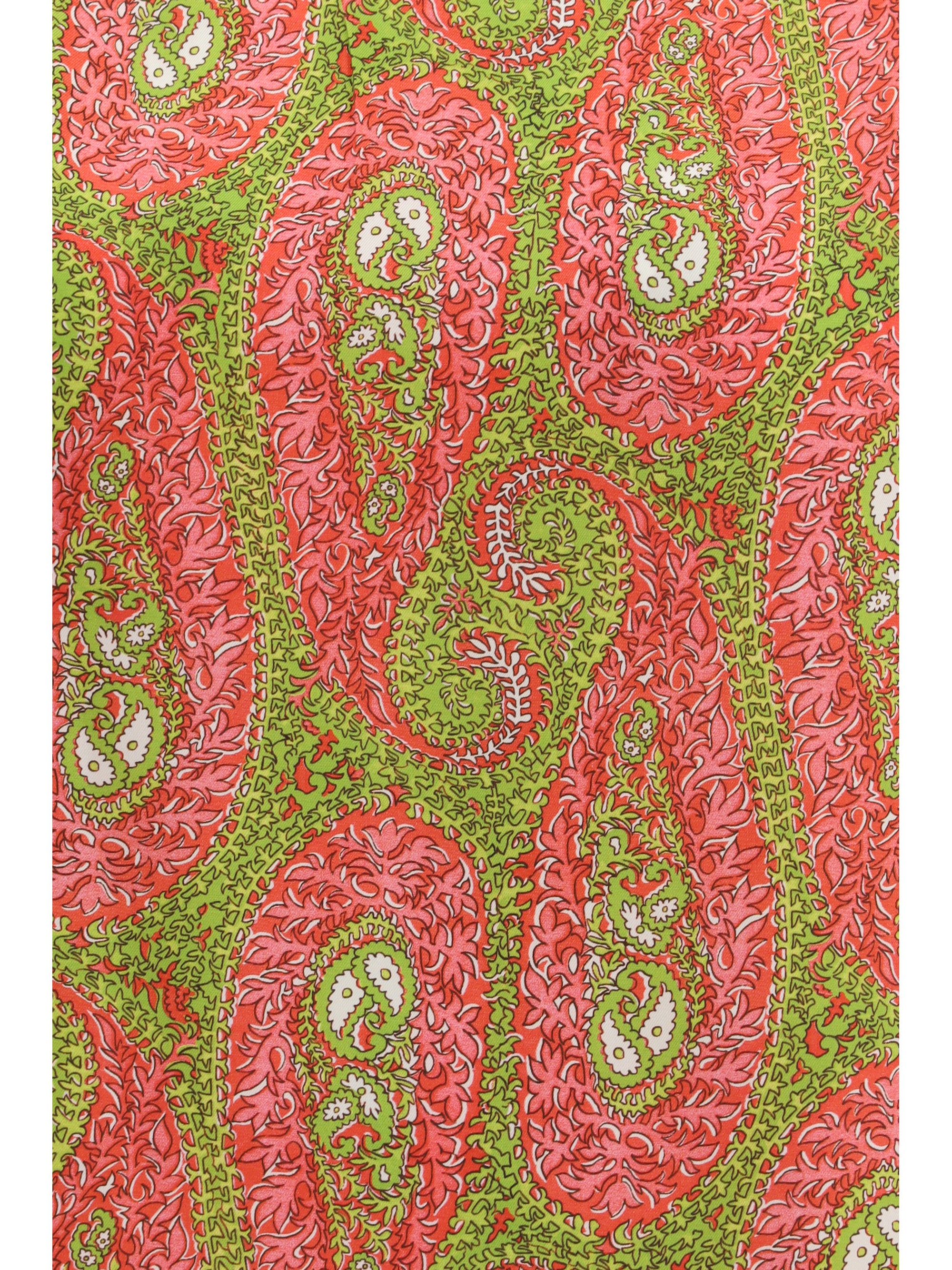 ETRO 42 twill top with paisley foliage motif