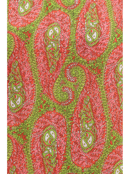 ETRO 42 twill top with paisley foliage motif