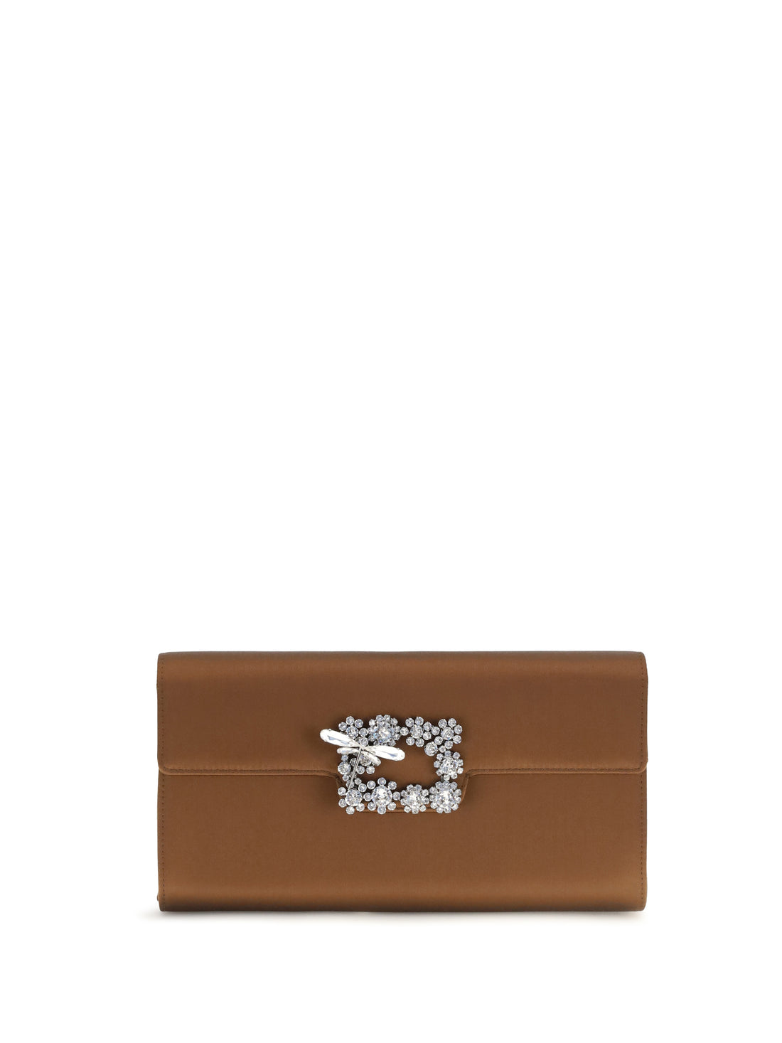 ROGER VIVIER OS efflorescence satin clutch
